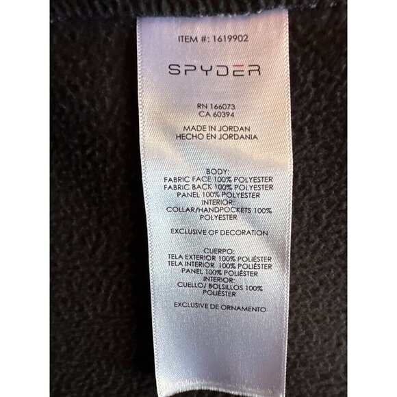 Spyder Mens L/G Grey & Black Half-Zip Pullover Fleece Jacket Polyester - Picture 5 of 6